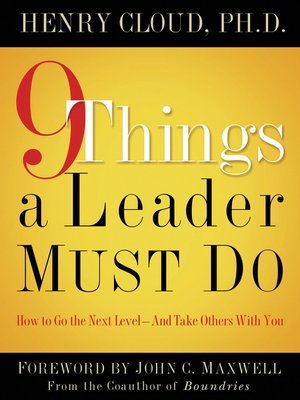 cover image of 9 Things a Leader Must Do